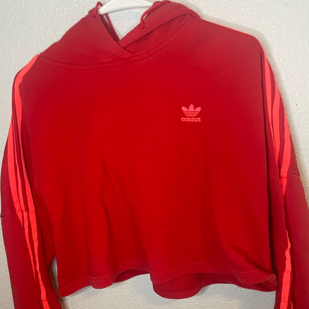 Crop red Adidas sweater
